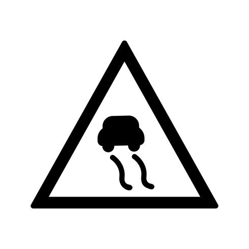 Vector Slippery roads Icon