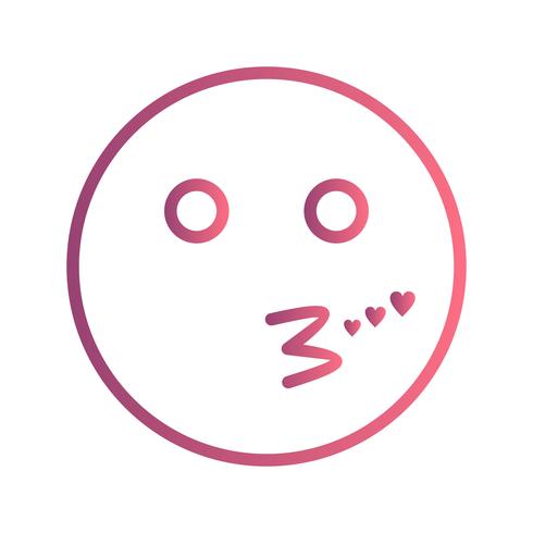 Beso emoji vector icon