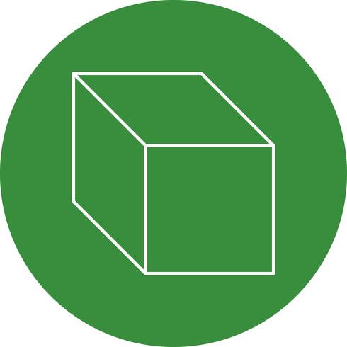 Icono de vector de cubo