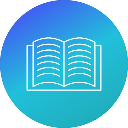 icono de vector de libro abierto