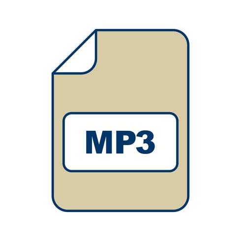 Icono de vector de mp3