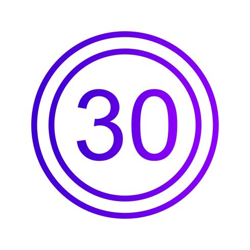 Vector Speed limit 30 Icon