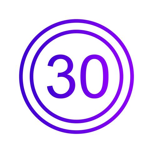 Vector Speed limit 30 Icon