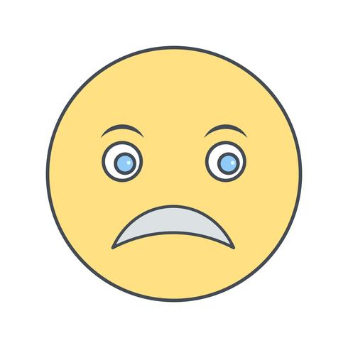 Sad Emoji Vector Icon