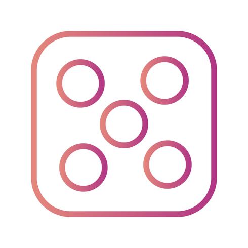 Dice Five Vector Icon