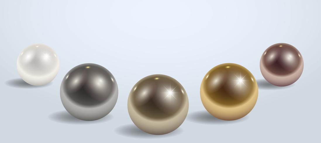 Composition of different metal or plastic balls vector