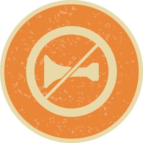 Vector Audible warning devices prohibited Icon