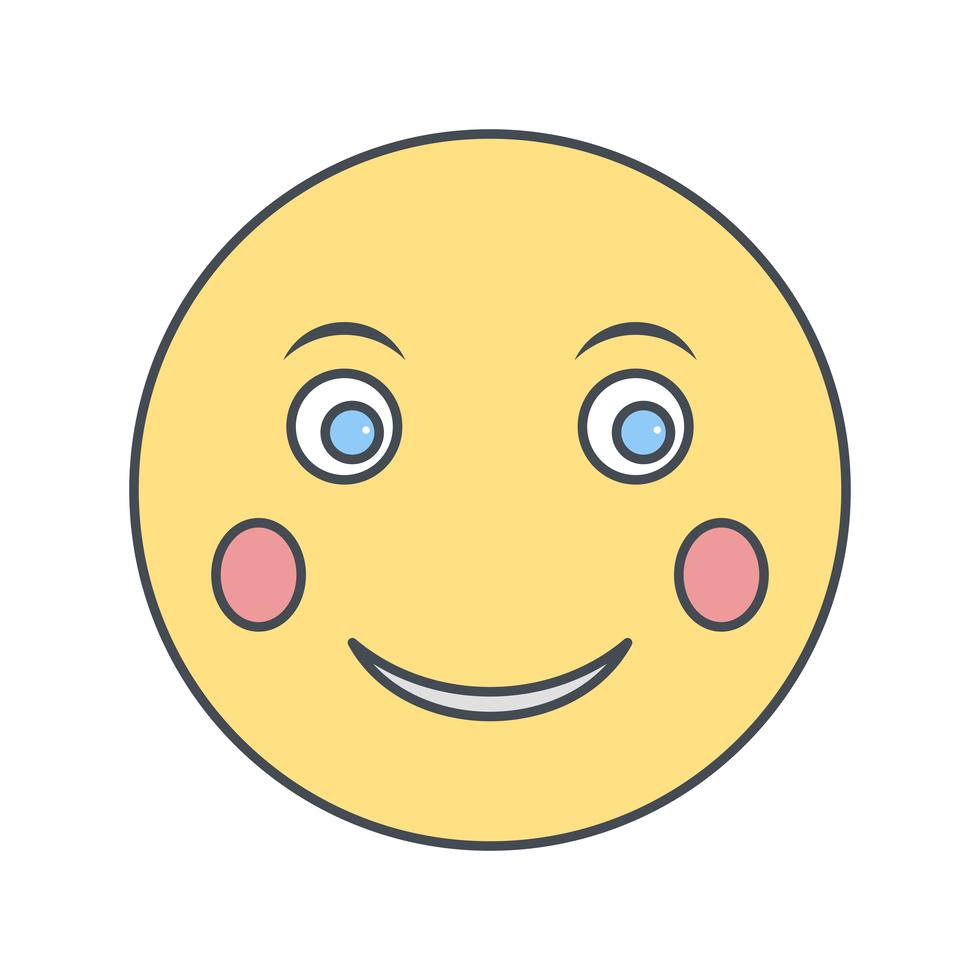 Blush Emoji Vector Icon 378504 Vector Art at Vecteezy