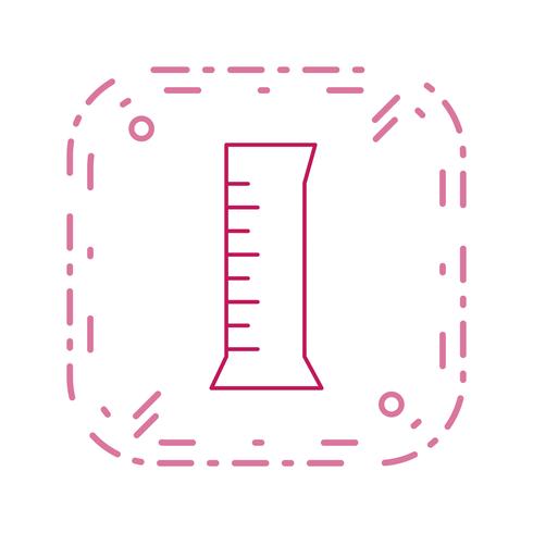 Icono de vector de matraz de cilindro