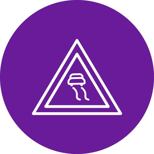 Vector Slippery roads Icon