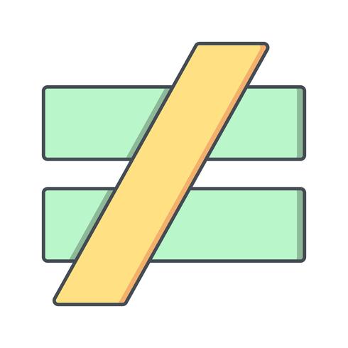 NotEqualTo Vector Icon