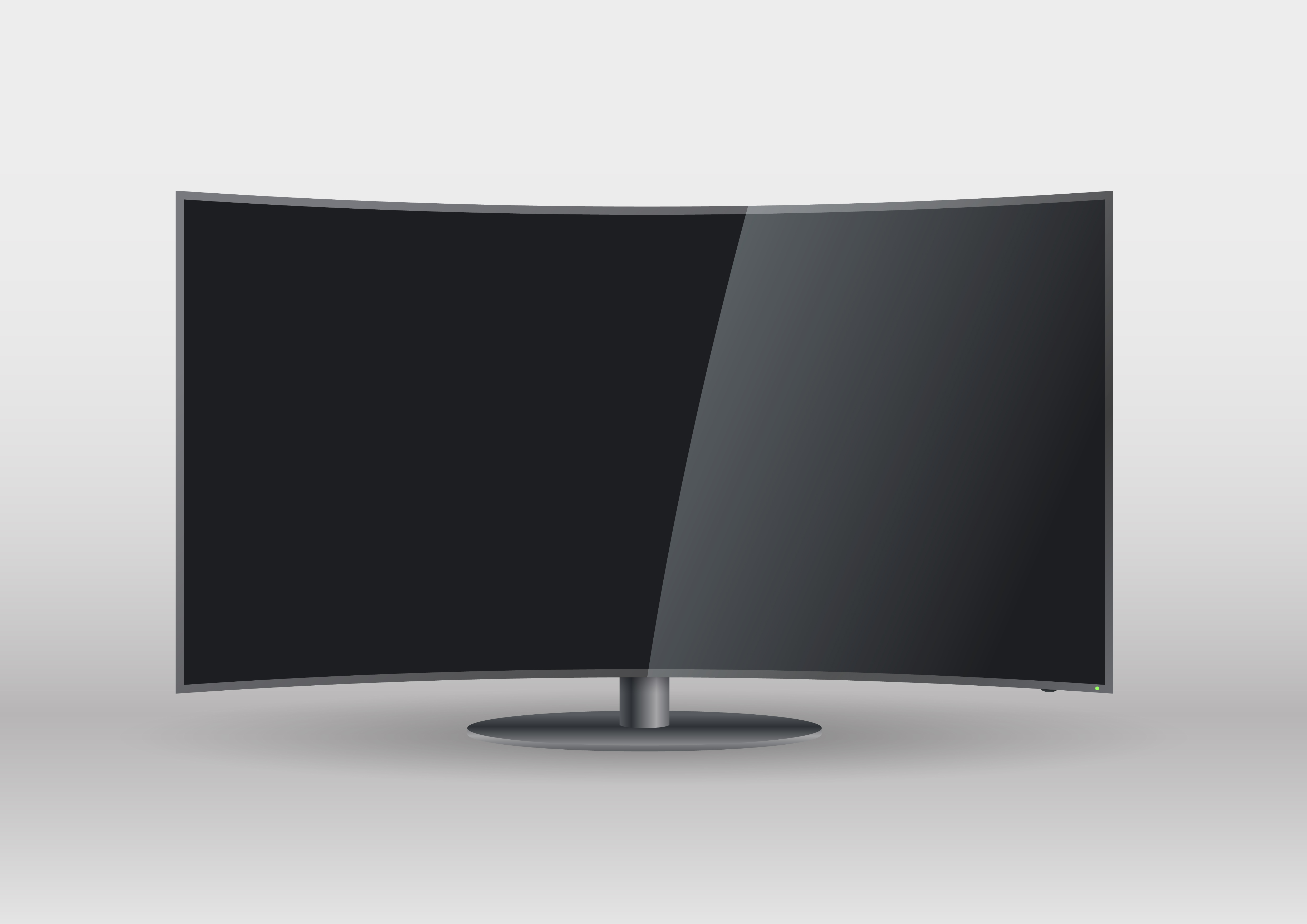 Curved Black Blank Screen Smart Tv 378618 Vector Art At Vecteezy