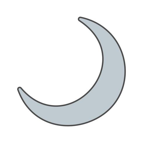 Crescent Moon Vector Icon