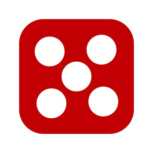 Dice Five Vector Icon