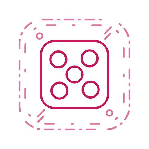 Dice Five Vector Icon