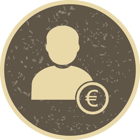 Euro with Man Vector Icon