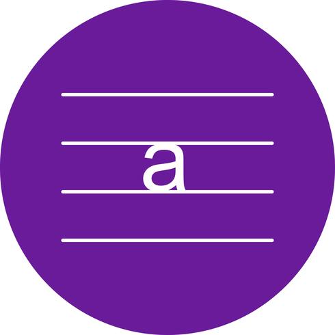 Lowercase Vector Icon