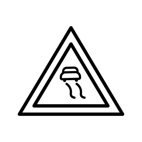 Vector Slippery roads Icon