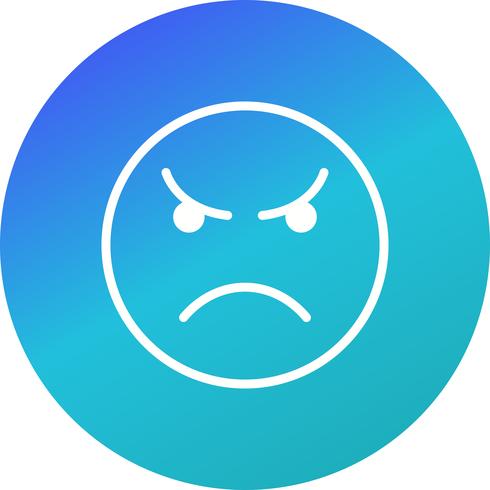 Angry Emoticon Vector Icon