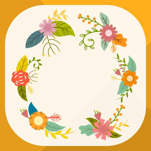 Flat Simple Flower Combination Vector Clipart Collection