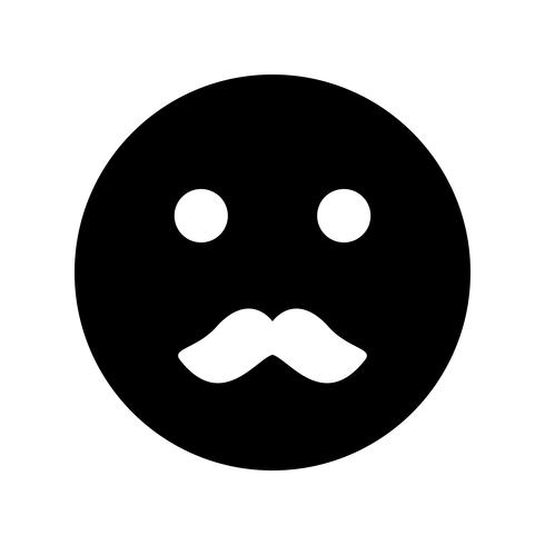 Moustache Emoji Vector Icon