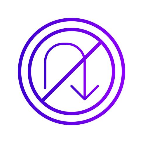 Vector No U-turn Icon