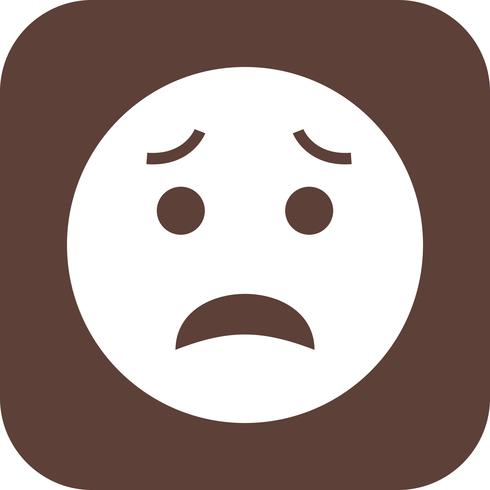 icono de vector emoji asustado