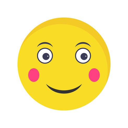 Blush Emoji Vector Icon