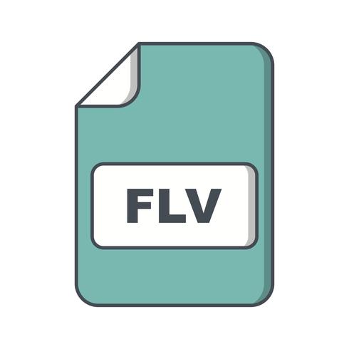 icono de vector de flv