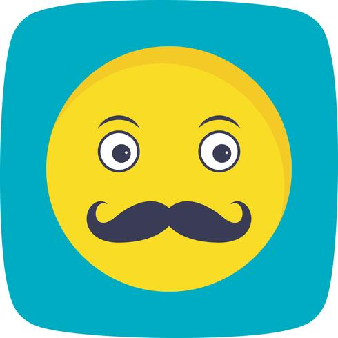 Bigote Emoji Vector Icon