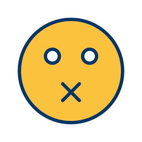 Mute Emoji Vector Icon