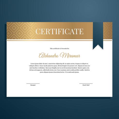 Decorative Certificate Template Vector