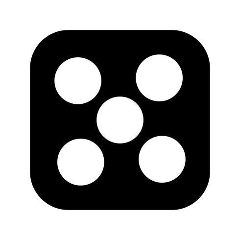 Dice Five Vector Icon