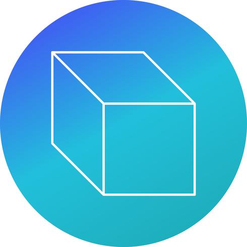 Icono de vector de cubo