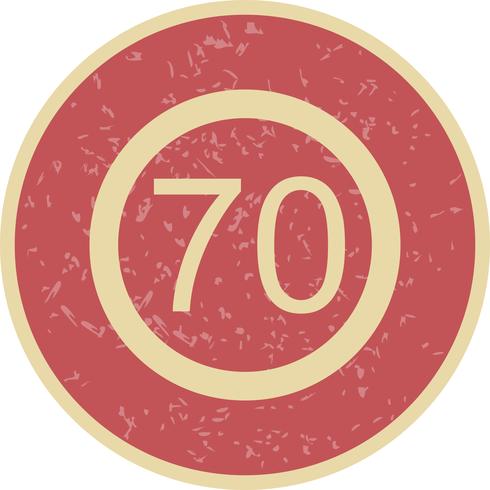 Vector Speed limit 70 Icon