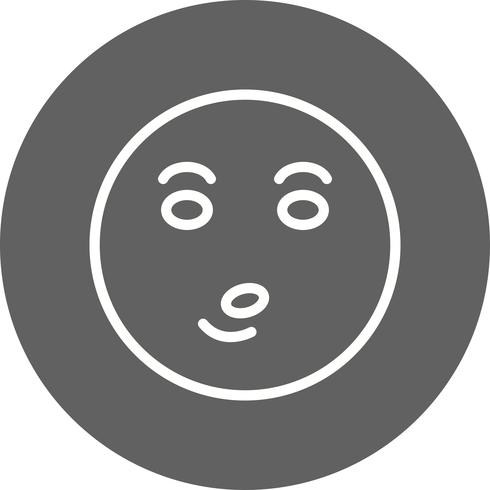 Whistle Emoji Vector Icon