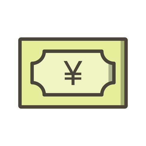 icono de vector de yen