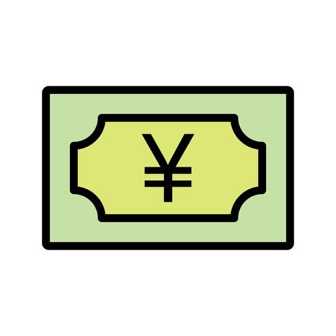 icono de vector de yen