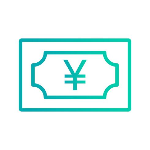 icono de vector de yen