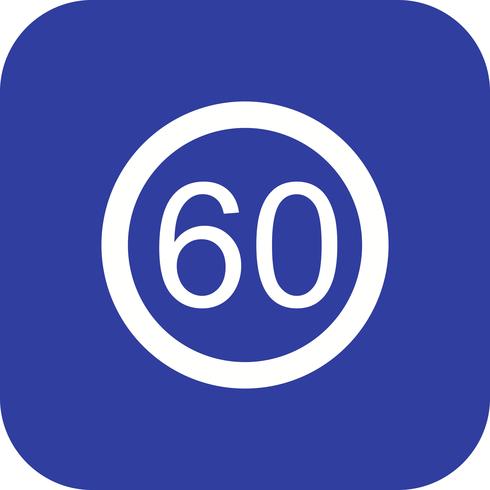 Vector Speed limit 60 Icon