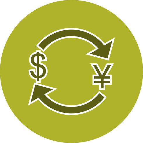 Exchange yen With Dollar Vector Icon