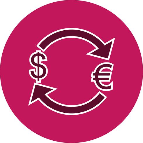 Exchange Euro With Dollar Vector Icon