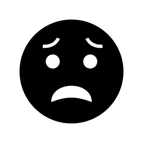 Scared Emoji Vector Icon