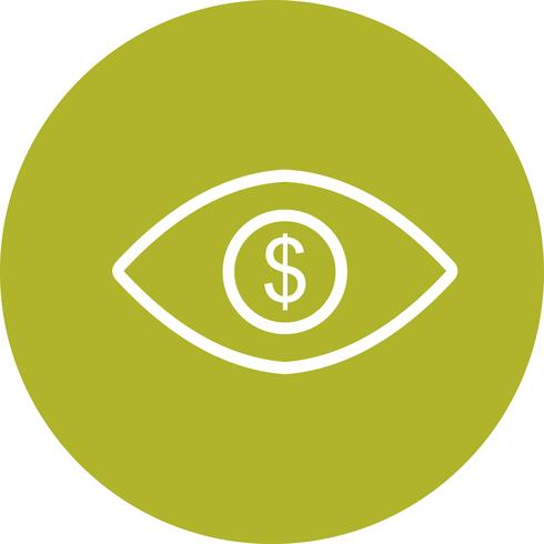 Ojo dólar Vector icono