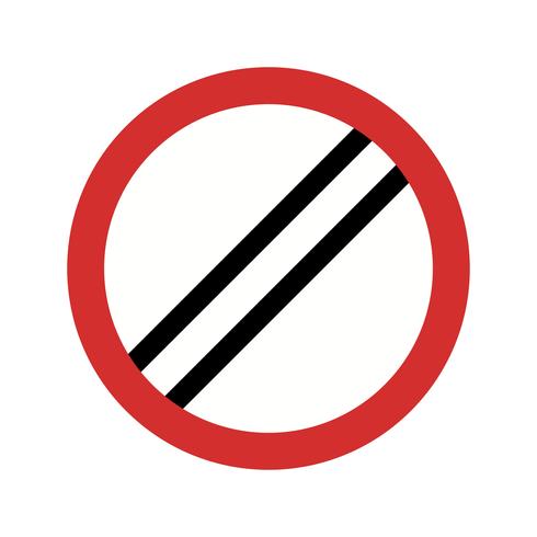 Vector National speed limit applies Icon