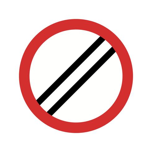 Vector de límite de velocidad nacional se aplica el icono