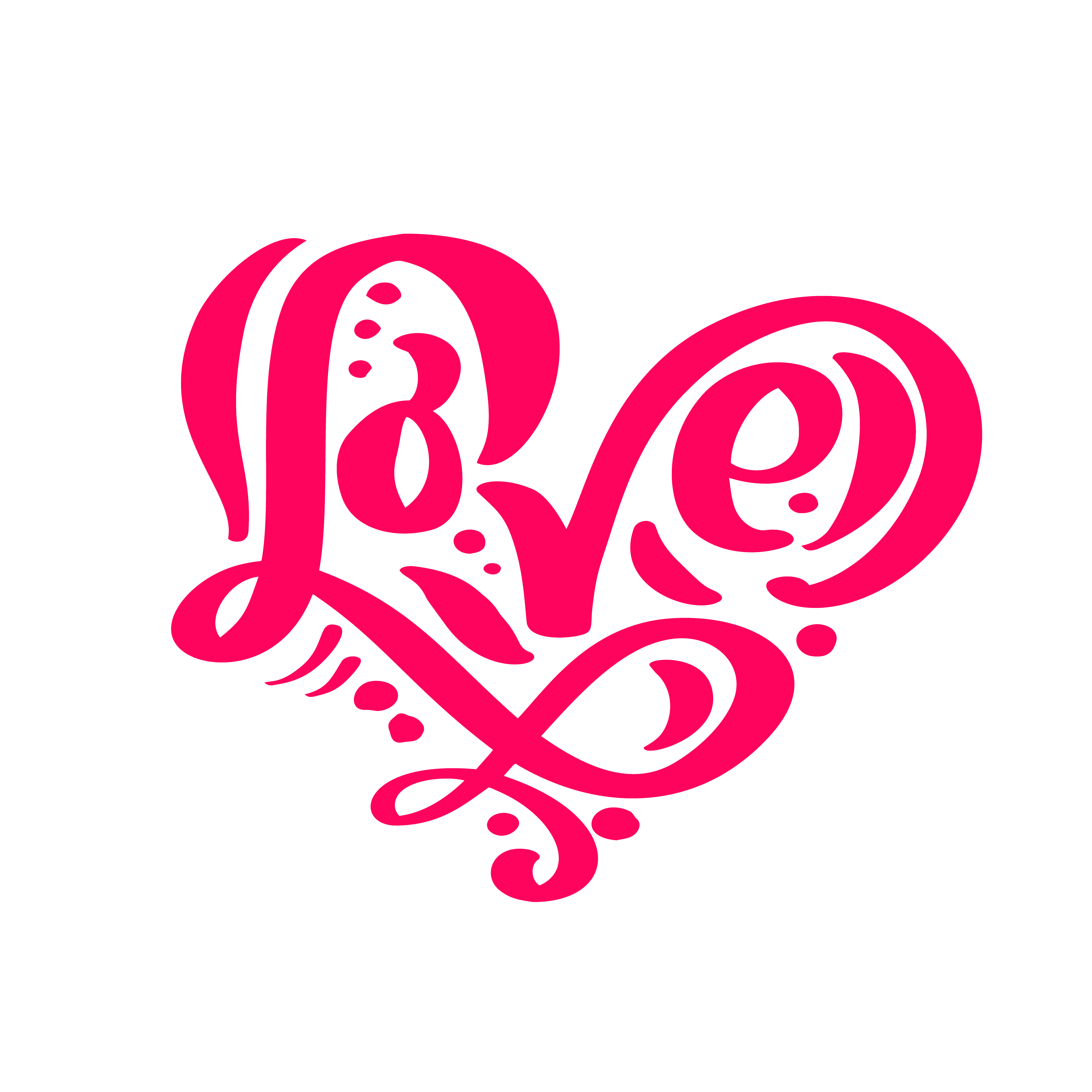 Download Calligraphy word Love. Vector Valentines Day Hand Drawn ...