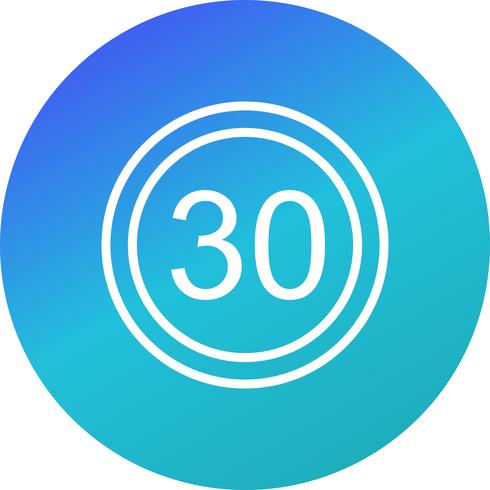 Vector icono de límite de velocidad 30