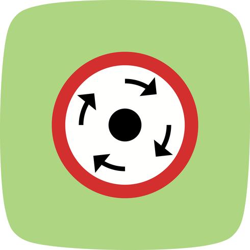 Vector Compulsory roundabout Icon