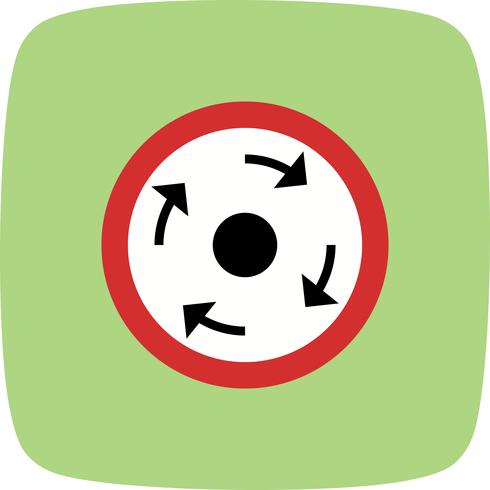 Vector Compulsory roundabout Icon